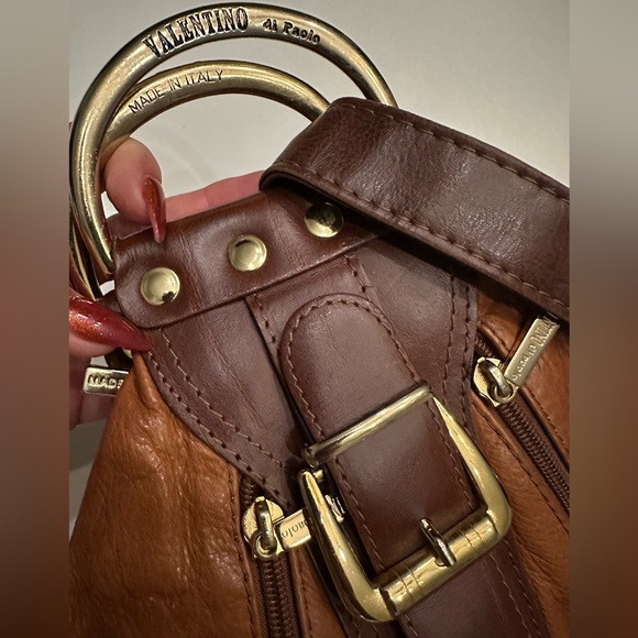 Valentino Di Paolo Italy Leather Convertible Backpack Hobo Shoulder Bag Purse - Picture 3 of 9